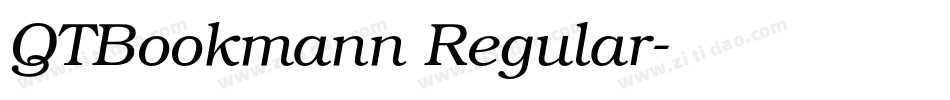 QTBookmann Regular字体转换